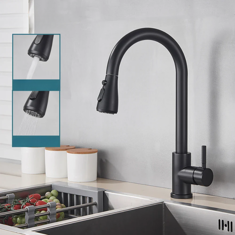 Robinet Cuisine Monocommande Extractible Moderne avec Pulvérisateur 2