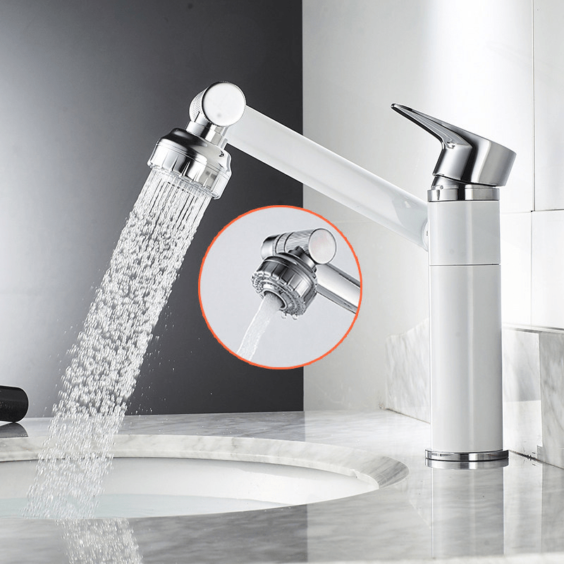Robinet Flexible 360° avec Fonction Spray pour Lavabo 0