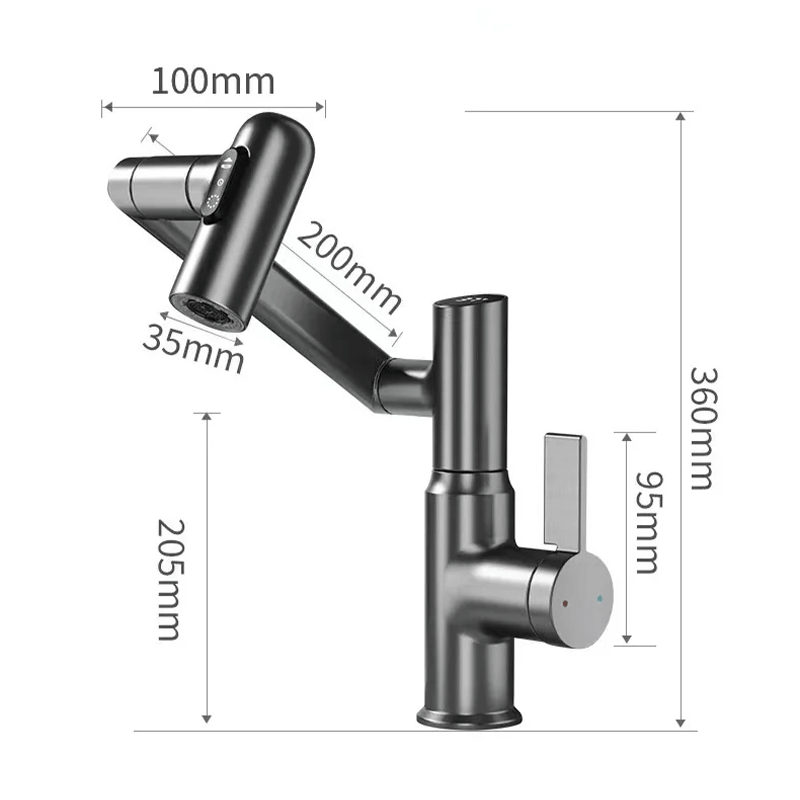 Robinet Intelligent 360° avec Affichage LED pour Cuisine et Salle de Bain 4