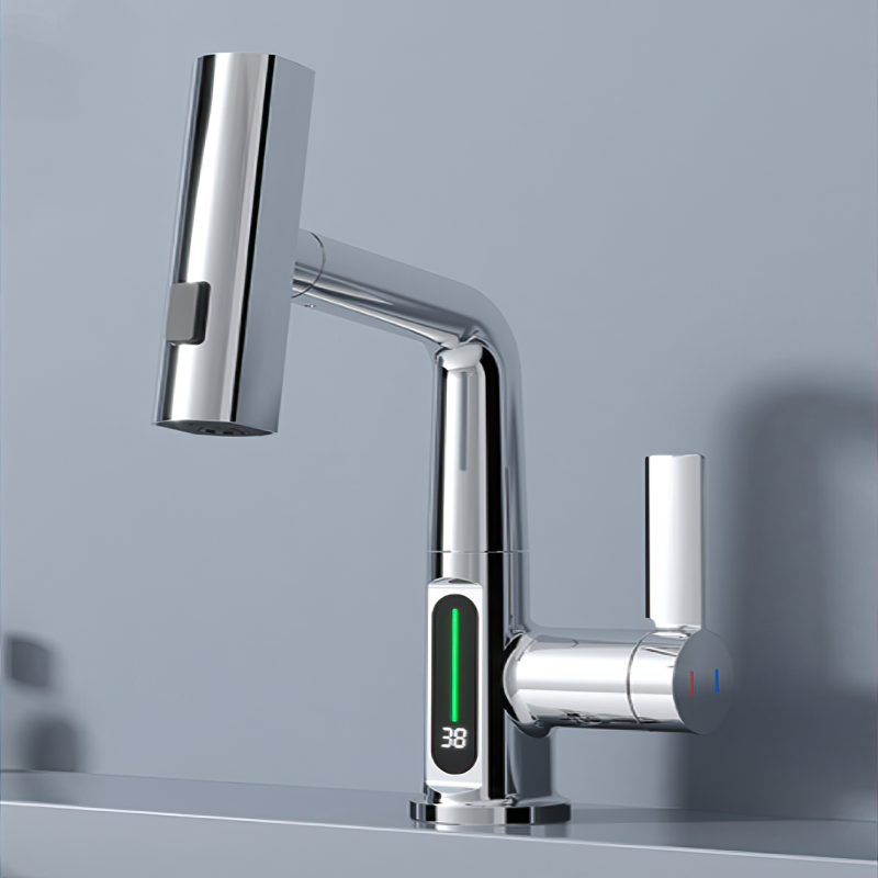 Robinet Intelligent Cuisine Salle de Bain avec Affichage LED Numérique 360° 1
