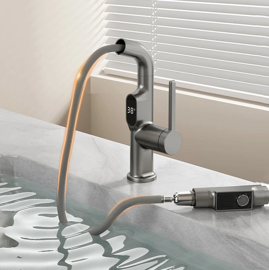 Robinet Intelligent Cuisine Salle de Bain avec Affichage LED Numérique 360° 5