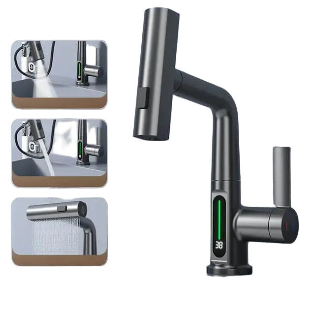 Robinet Salle de Bain 3 en 1 Innovant Design Rétractable 0