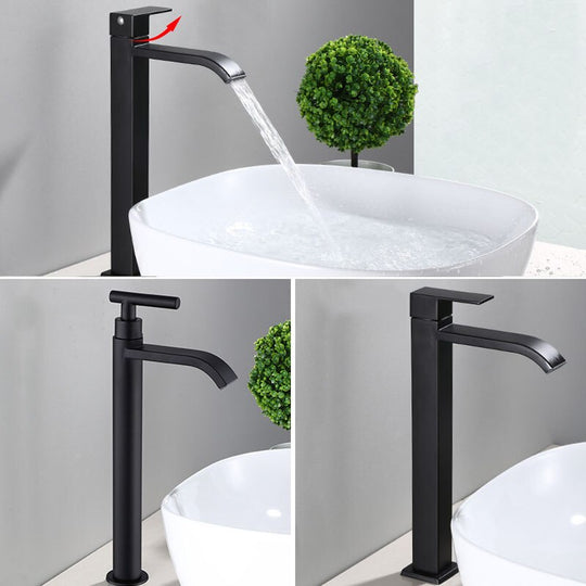 Robinet d'Évier Noir Mat Design Moderne pour Cuisine et Salle de Bain 3