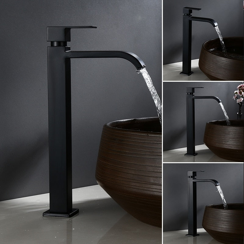 Robinet d'Évier Noir Mat Design Moderne pour Cuisine et Salle de Bain 8