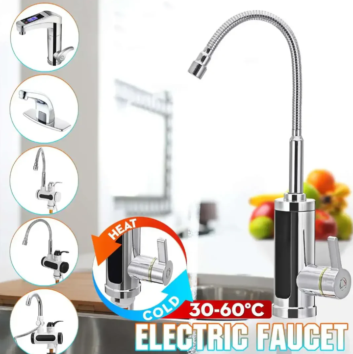 Robinet d'eau chaude électrique 3000W pour cuisine moderne 2