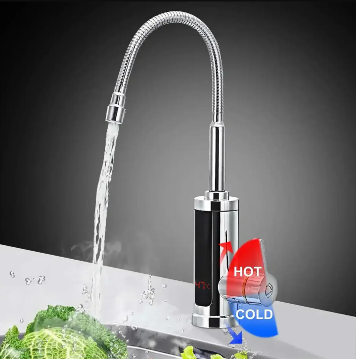 Robinet d'eau chaude électrique 3000W pour cuisine moderne 3