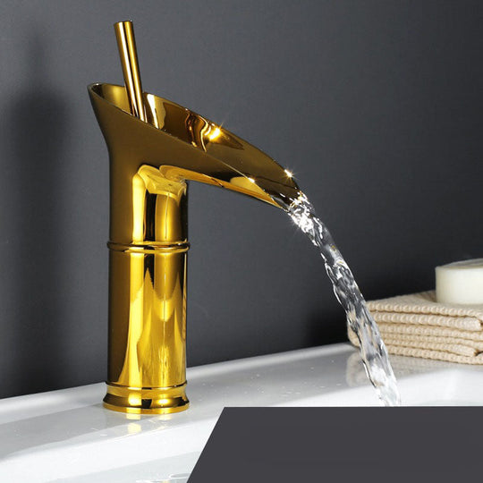 Robinet de Salle de Bain Antique à Bec Cascade Design Classique 9