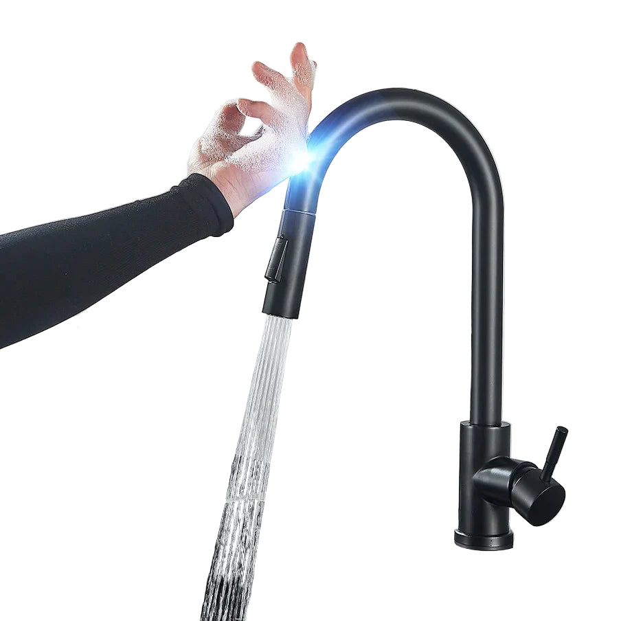 Robinet de cuisine avec bec extractible et contrôle tactile 0