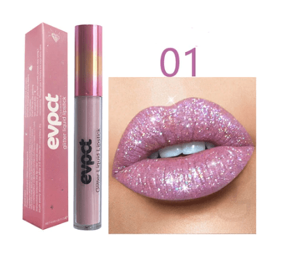 Rouge à Lèvres Pailleté Waterproof Longue Tenue Pour Femme 0