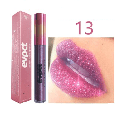 Rouge à Lèvres Pailleté Waterproof Longue Tenue Pour Femme 11
