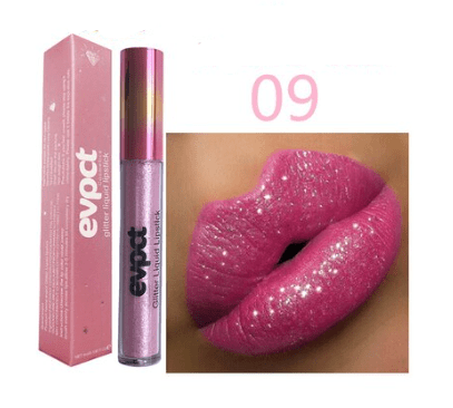 Rouge à Lèvres Pailleté Waterproof Longue Tenue Pour Femme 13