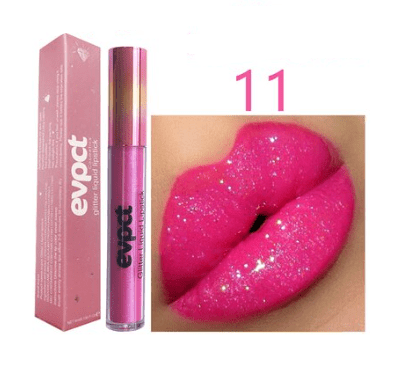 Rouge à Lèvres Pailleté Waterproof Longue Tenue Pour Femme 16