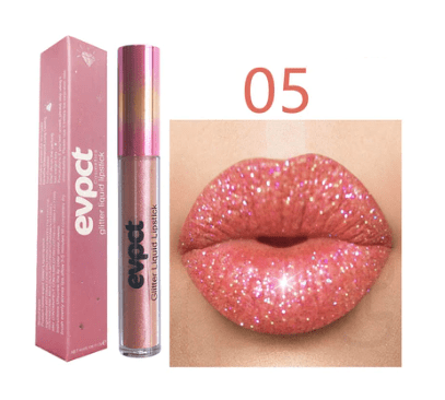 Rouge à Lèvres Pailleté Waterproof Longue Tenue Pour Femme 17