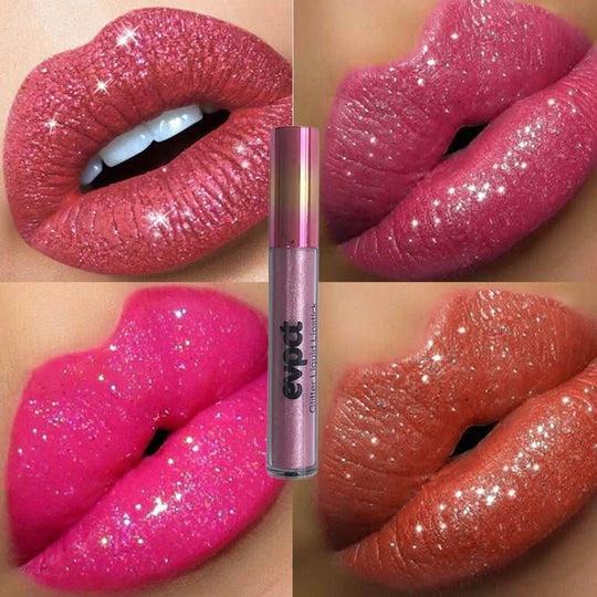 Rouge à Lèvres Pailleté Waterproof Longue Tenue Pour Femme 5