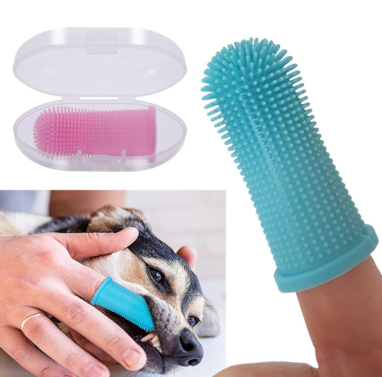 Brosse à dents en silicone pour animaux de compagnie
