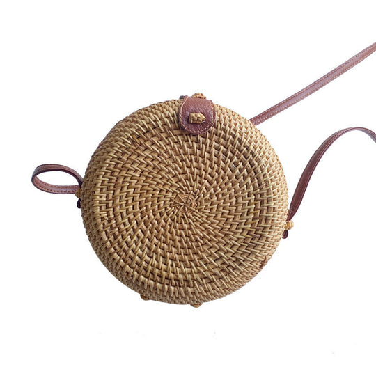 Sac À Main Femme Panier Rond Avec Détail Unique 3