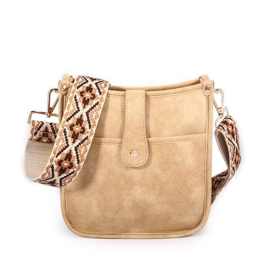 Sac Bandoulière Femme Cuir Vegan Design Sangle de Guitare Ajustable 0