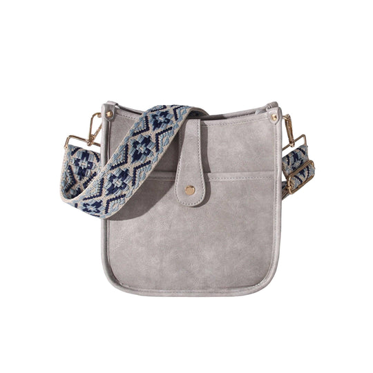 Sac Bandoulière Femme Cuir Vegan Design Sangle de Guitare Ajustable 8