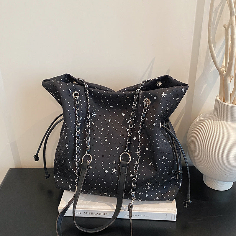 Sac Bandoulière Femme Pratique avec Cordon de Serrage 7