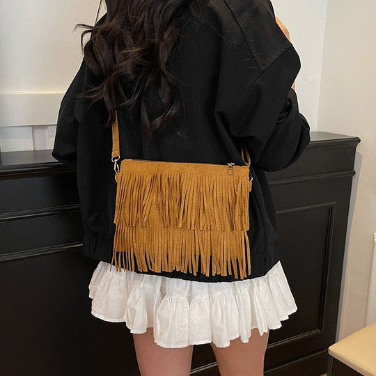 Sac Bandoulière Femme Tendance avec Franges 4