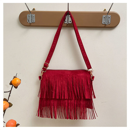 Sac Bandoulière Femme Tendance avec Franges 6