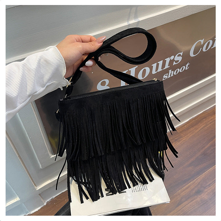 Sac Bandoulière Femme Tendance avec Franges 7