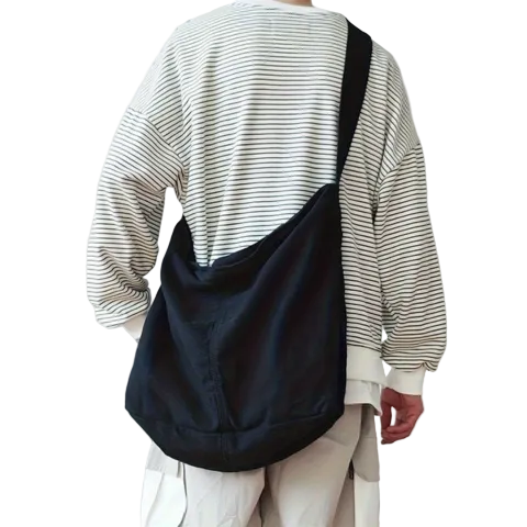 Sac Bandoulière Homme Grand Format Design Minimaliste 0