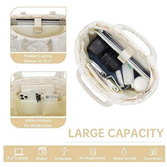 Sac Femme Fourre-Tout Matelassé Isolé Moderne 3