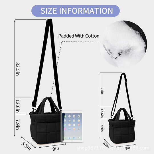 Sac Femme Fourre Tout Isolé Pratique avec Bandoulière Ajustable et Compartiment Organisé 4
