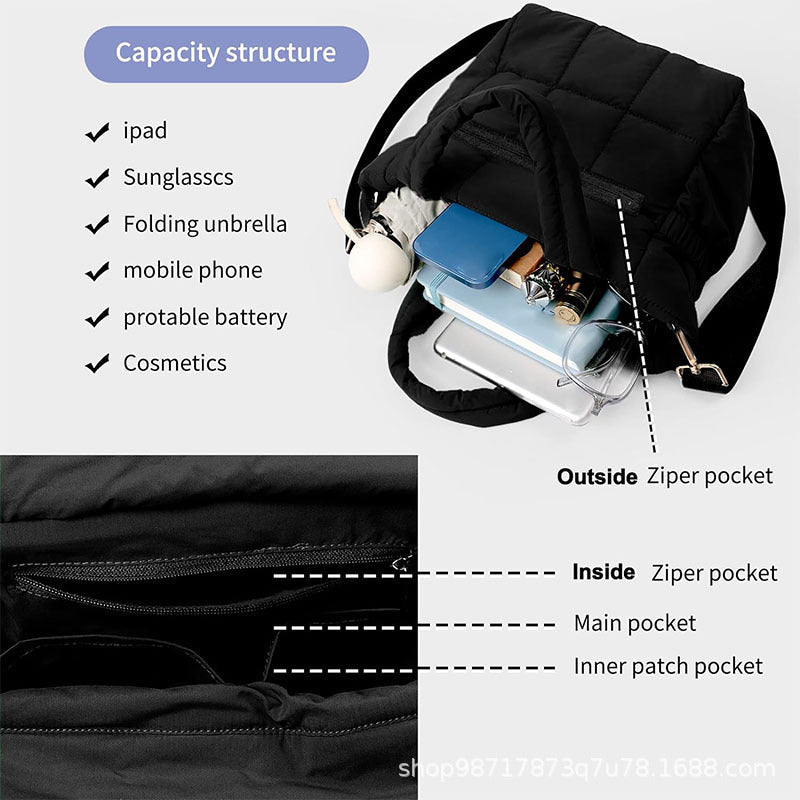 Sac Femme Fourre Tout Isolé Pratique avec Bandoulière Ajustable et Compartiment Organisé 5