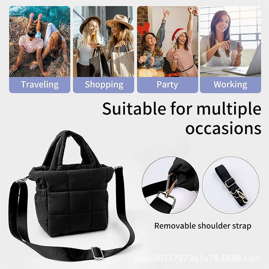 Sac Femme Fourre Tout Isolé Pratique avec Bandoulière Ajustable et Compartiment Organisé 6