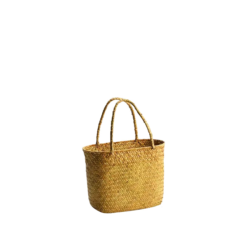 Sac Fourre-Tout Tissé Naturel pour Femme 0