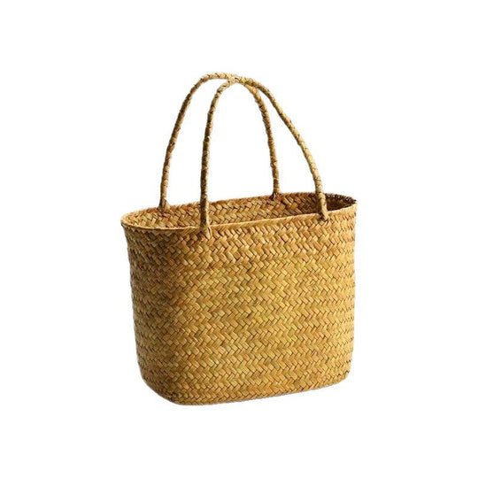 Sac Fourre-Tout Tissé Naturel pour Femme 4