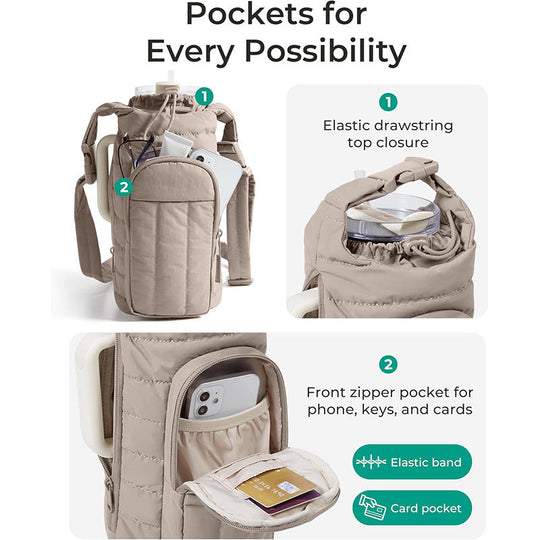 Sac Isotherme Pratique pour Bouteilles et Canettes avec Poche Extérieure Zippée 5