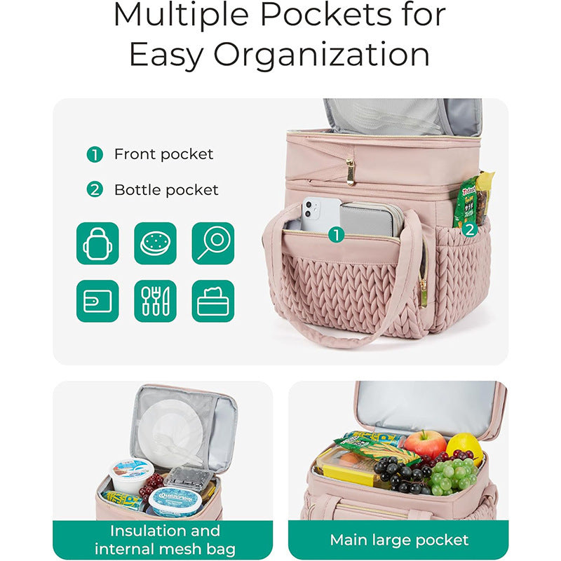 Sac Isotherme Repas Unisexe Pratique avec Compartiments pour Emporter vos Repas 4