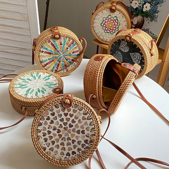 Sac Panier Rond Femme Design Artistique 1