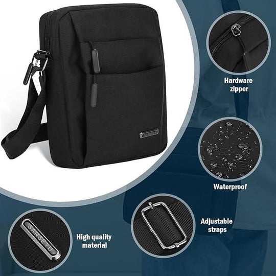 Sac à Bandoulière Homme Antivol et Imperméable 3