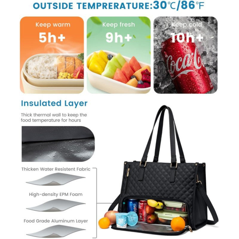 Sac à Déjeuner Isotherme Femme Compartiments Multiples Fonctionnel 6