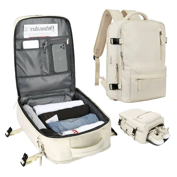 Sac à Dos Femme Voyage Fonctionnel avec Compartiments Pratiques 0