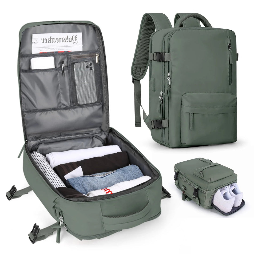 Sac à Dos Femme Voyage Fonctionnel avec Compartiments Pratiques 12