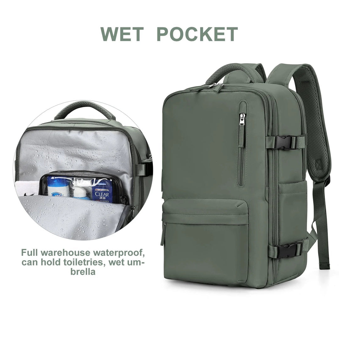 Sac à Dos Femme Voyage Fonctionnel avec Compartiments Pratiques 4