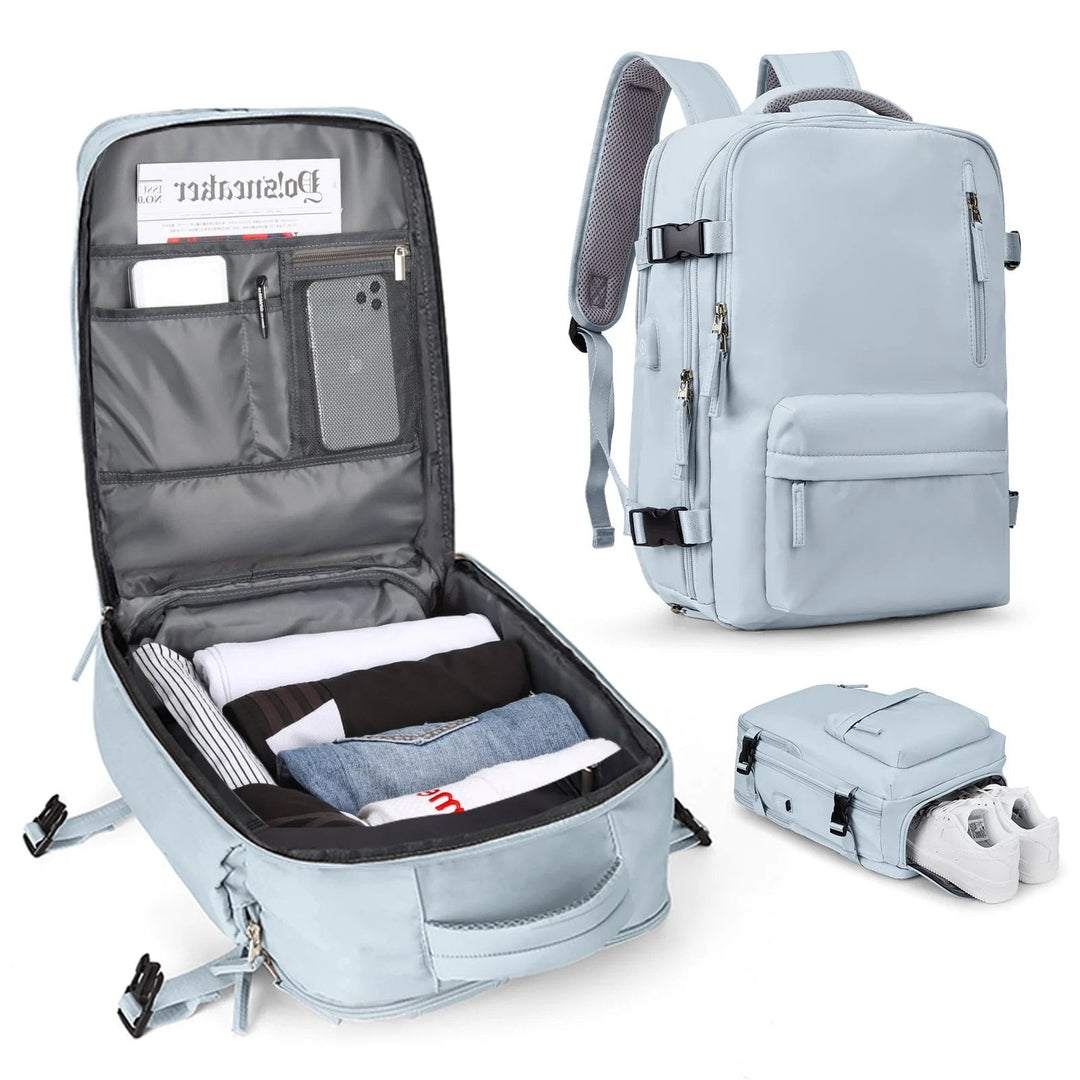 Sac à Dos Femme Voyage Fonctionnel avec Compartiments Pratiques 8