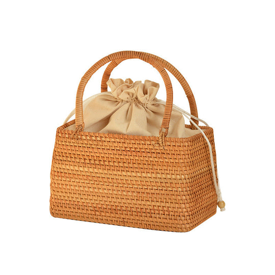 Sac à Main Femme Panier avec Poignées en Cuir Chic 1