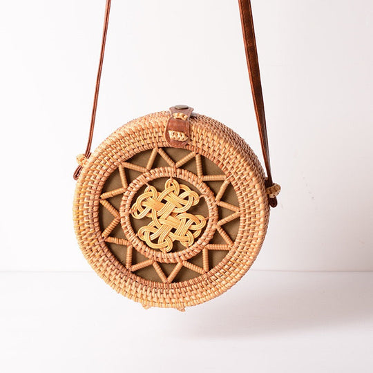 Sac à Main Femme Tissé Élégant avec Bandoulière Résistante 2