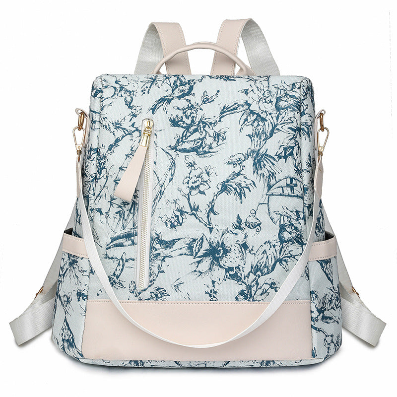 Sac à dos Femme Imprimé Floral Moderne avec Compartiments Multiples 0