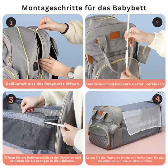Sac à dos à langer 2 en 1 avec matelas à langer intégré 7