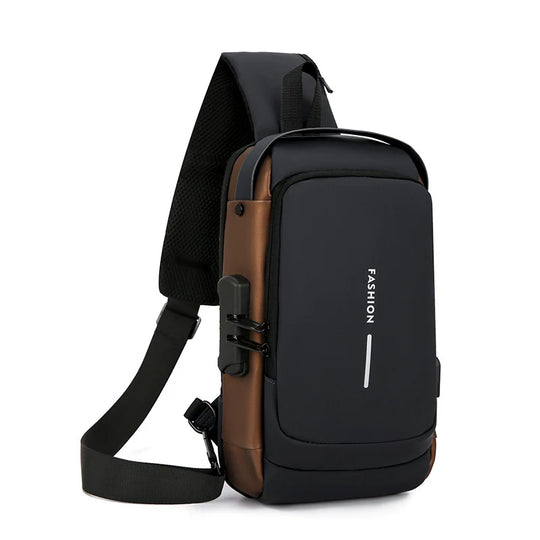 Sac à dos bandoulière polyvalent pour homme et femme style urbain 1