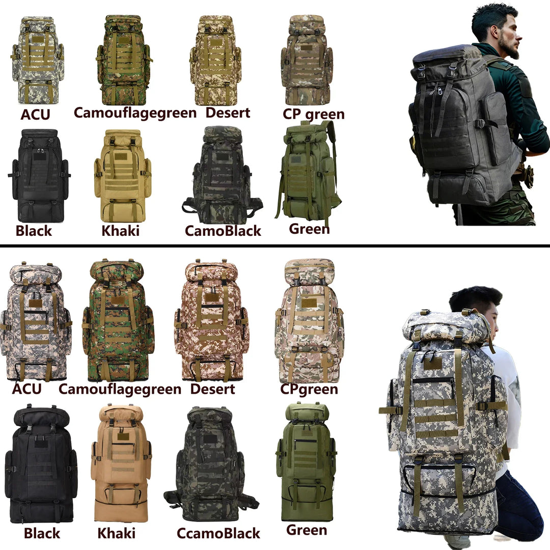 Sac à dos de randonnée 80L/100L pour hommes et femmes 2