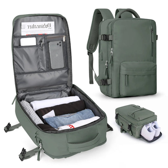 Sac à dos de voyage pour femme avec compartiments fonctionnels 9