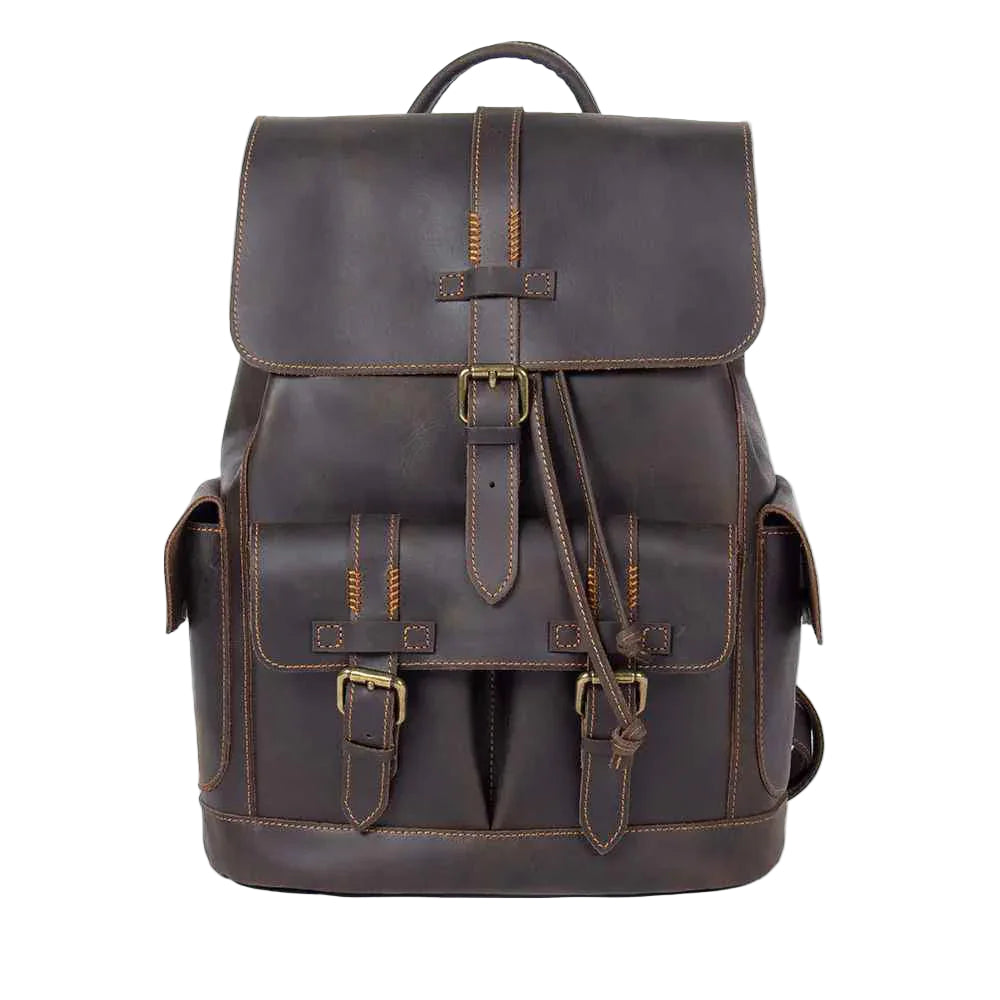 Sac à dos en cuir pour hommes vintage 0